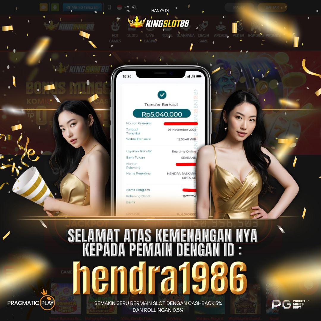 SELAMAT ATAS KEMENANGANNYA UNTUK ID : hendra1986
